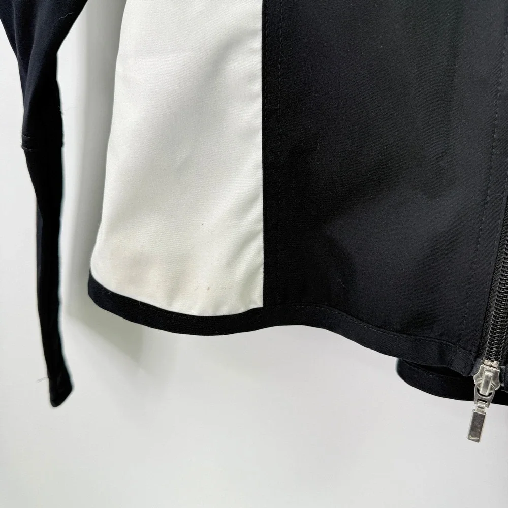 Nike Kids Girls M 8-10 Black White Athletic‎ Track Jacket Full Zip